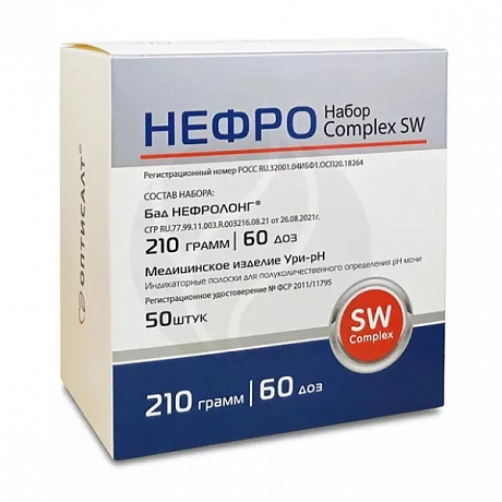 Набор Нефро комплекс СВ (БАД Нефролонг + Полоски индикаторные 50 шт). Изображение 2 из 2