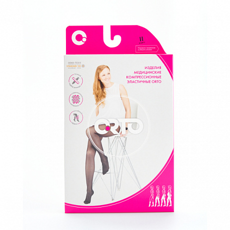 Чулки компрессионные Orto женские с ажурным верхом 2 класс 223Т Long. Изображение 2 из 3